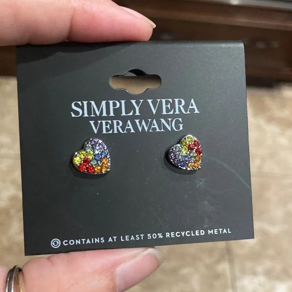 Simply Vera Vera Wang Colorful Heart Earrings & Freedom Dangle Earrings - Picture 3 of 8